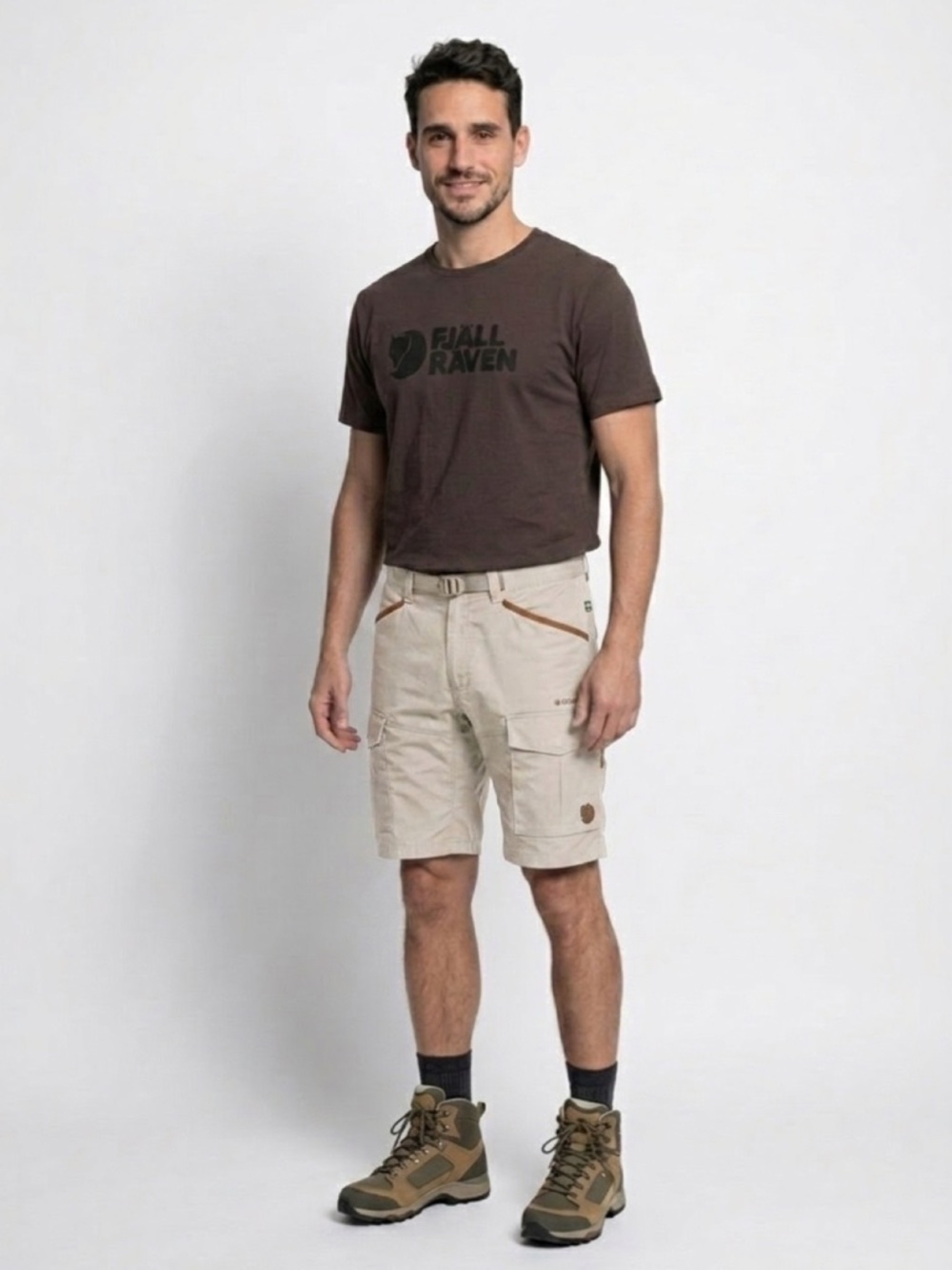 Fjällräven Logo T-Shirt Brown Men's Size Large - Excellent Condition